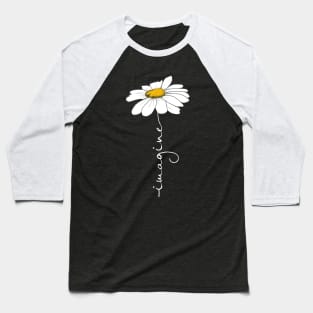 Tee Imagine Daisy Flower Hippie Baseball T-Shirt